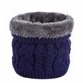 thumbnail image 2 of Plaid Scarf for Women Fall Winter Pashmina Scarves Wraps for Cold Weather Warm Large，Unisex Solid Outdoor Velvet Thicken Couples Knitting Wool Neck Warm Winter Neck Gaiters, 2 of 4