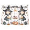 thumbnail image 7 of Yayeee Kitchen Curtains Tier Pair Light Filtering 27"x24" Rod Pocket Short Cafe Window Panel, Watercolor Halloween Girl, 7 of 7