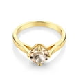 thumbnail image 2 of Gem Stone King 0.60 Ct Round Peach Morganite Brass Yellow Gold Plated Brass Ring (Size 8), 2 of 4