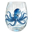 thumbnail image 2 of Handmade Sea Creature Glass Cups, Artisan-Crafted Sea Animal Drinking Glasses, Food-Safe Lead-Free Coastal Drinkware, Unique Nautical Tabletop Decor for Beach House Living Room Kitchen, Octopus, 2 of 8
