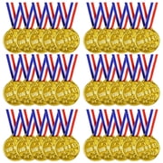ZHZFKQ 30Pcs Gold Medals,Plastic Medals Winner Award Medals for Sports,Games Competitions,Party Favors and Decorations Medals