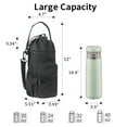 thumbnail image 2 of Water Bottle Holder with Strap 32oz 40oz Insulated Water Bottle Carrier Bag Water Bottle Sling Bag Black, 2 of 8