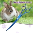 thumbnail image 3 of Unique Bargains Dog Grooming Scissors with Ergonomic Handle Downward Curved Dog Clippers Curved Shears 7.5" Blue, 3 of 7
