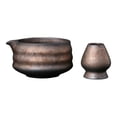 thumbnail image 1 of Ceremonial Matcha Bowl con soporte para el bateador Matcha Batchisk Stand Glazed Handmaded para Matcha Latte Family Gifts Amantes de té Amantes de té Dorado, 1 of 8
