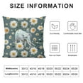 thumbnail image 5 of Pratyus Elephant Square Pillow Cover Case Short Plush Sofa Bed Cushion Outdoor Decoration 1PC 22x22in, 5 of 5
