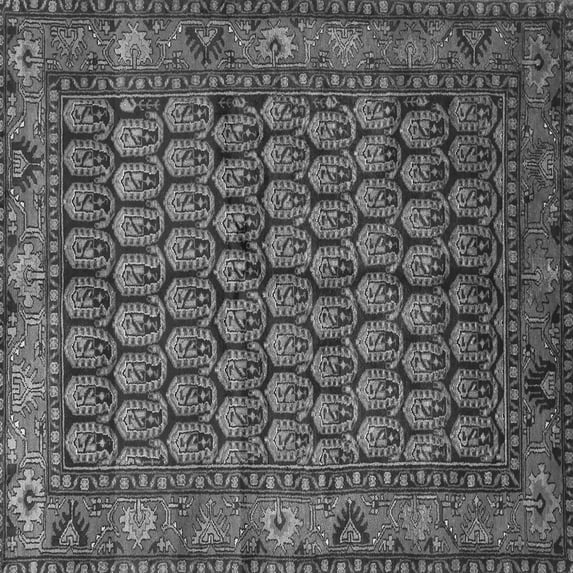 Ahgly Company Machine Washable Indoor Square Persian Gray Traditional Area Rugs, 6' Square