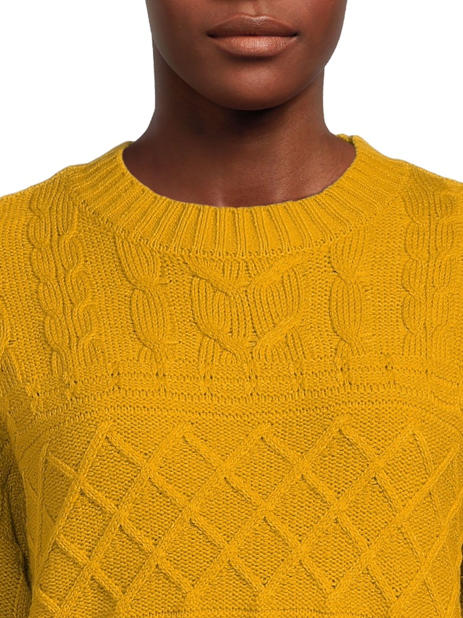 Time and Tru Women's Mixed Stitch Sweater - image 4 of 5
