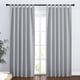 thumbnail image 2 of Cortinas para Ventana Cortina Opaca Cortina Térmica Doble con Pestañas Cortinas para Ventana Tejido De Poliéster Sólido para El Hogar Dormitorio, Gris Plata, 140 x 200 cm, 2 of 7