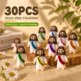thumbnail image 3 of 30 Pcs Colorful Mini Jesus Rubber Figurines, 1.4" Religious Party Favors for Christmas and Baptism, Durable Hide and Seek Jesus Figures for Sunday School and Christian Gifts, 3 of 11