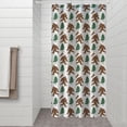 thumbnail image 2 of White Bigfoot and Tree Pattern Shower Curtain 36"x72" ,Bathroom Decorative Shower Curtains Set with 12 Hooks,Modern Waterproof Washable Shower Curtain, 2 of 6