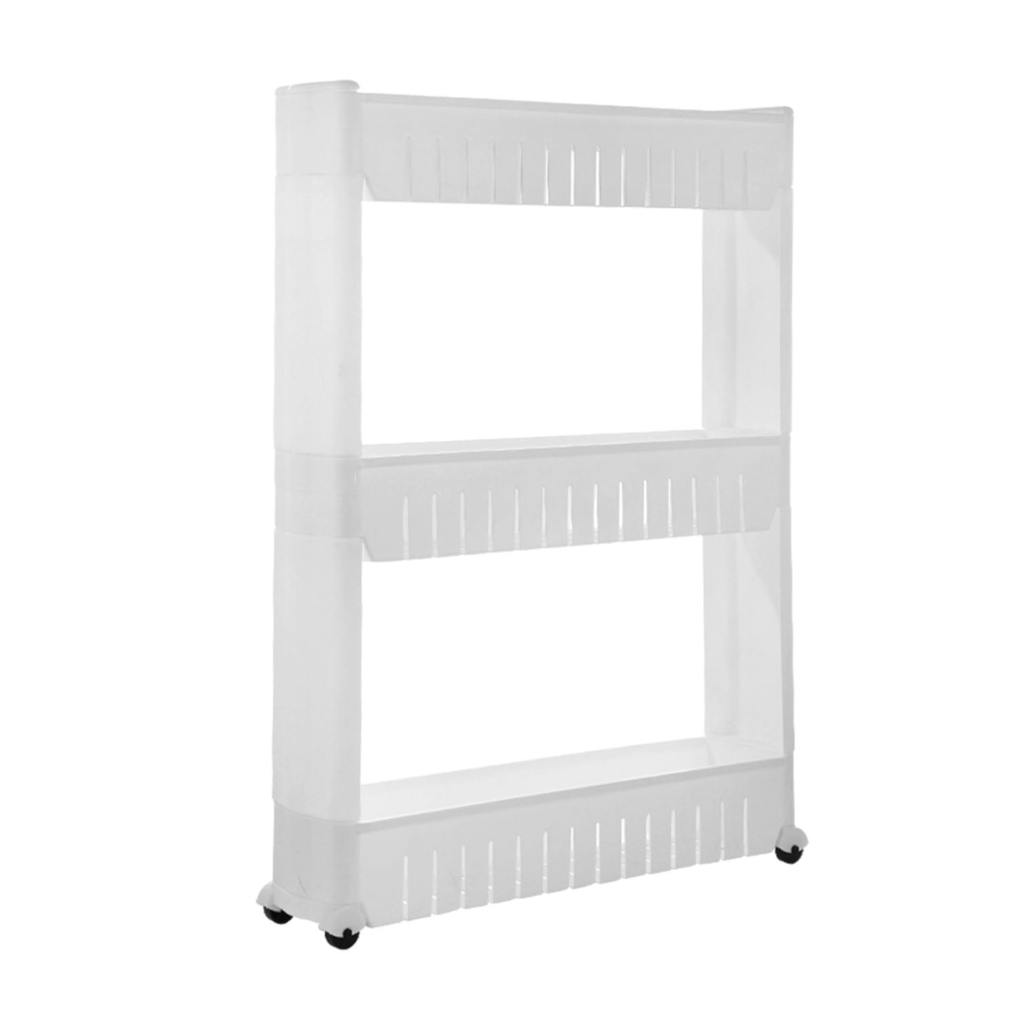 iMounTEK 1Pack 3 Tiers Slim Storage Cart Mobile Rolling Shelf Unit