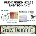 thumbnail image 3 of Grow Dammit! Garden Sign Mom Plaque Gardening Signs Vintage Decor Dads Decorative Plaques Funny Decoration Herbs Fruit Flowers Vegetables Produce Gift 4" x 16", 3 of 5