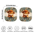 thumbnail image 3 of Yuyamidu Highland Cow Car Sun Shade Dahlia Car Sun Shade Windshield for Truck Van Sedan Cute Automotive Windshield Sunshades 2 Packs Non-Slip Vehivle Windshield Cover, 3 of 5