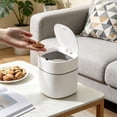 thumbnail image 6 of Mini Desk Trash Can with Lid 1.5L, Small Plastic Waste Basket for Office & Bedroom, Compact Tabletop Garbage Bin for Countertop, Modern Desktop Organizer, 6 of 7