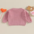 thumbnail image 3 of Baby Valentine Pullover Sweater Knitted Letter Embroidery Fall Winter Warm Tops, 3 of 6
