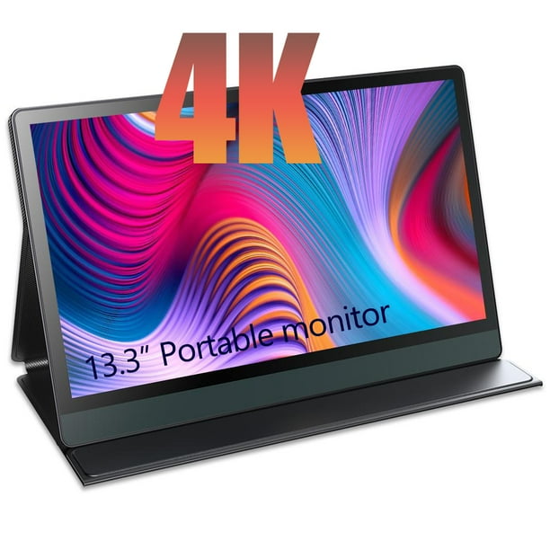 4K Portable Monitor, EVICIV 13.3 inch Small External Travel Monitor