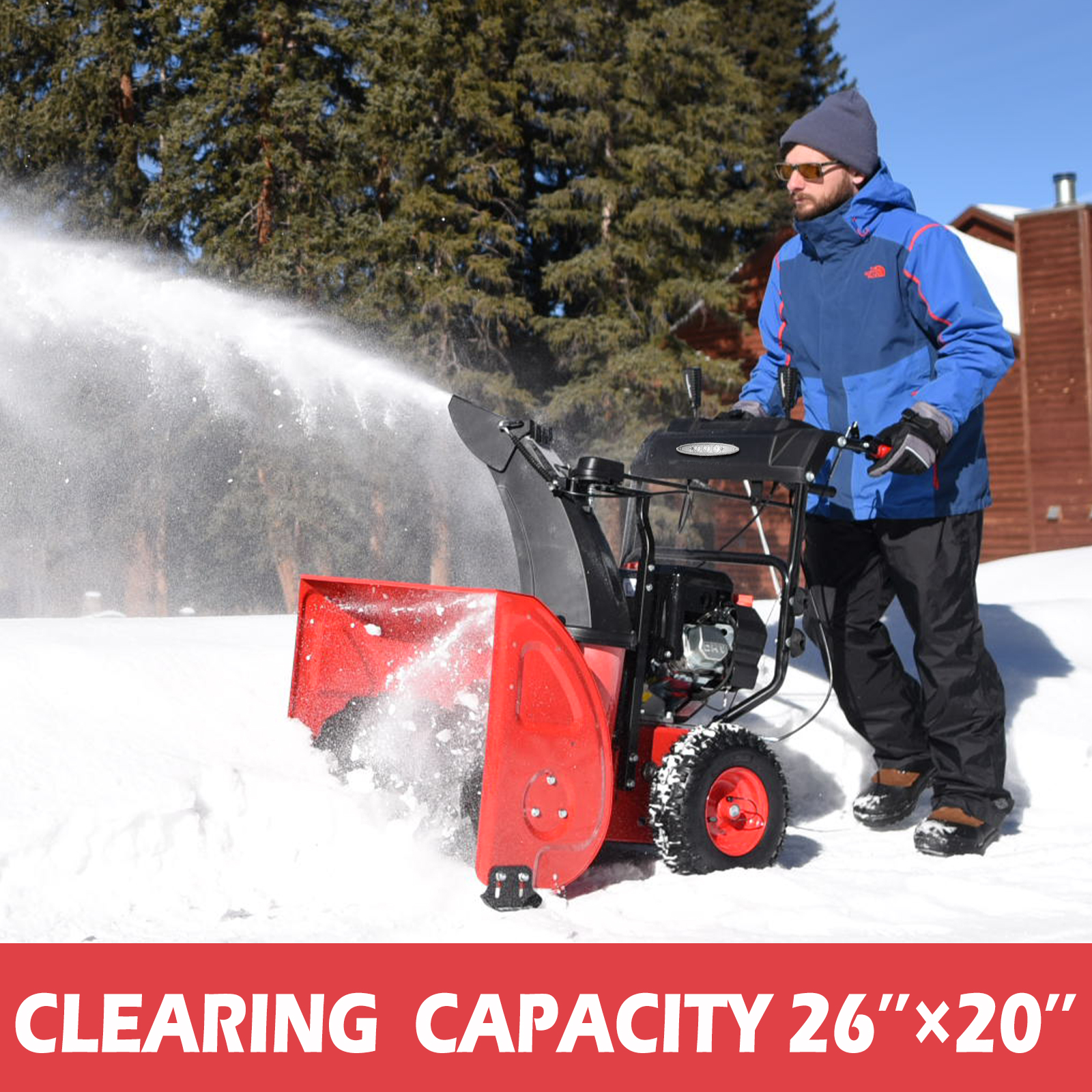 PowerSmart 26 in. Two-Stage Electric Start 252CC Self Propelled Gas Snow Blower - image 2 of 5