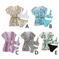thumbnail image 3 of GYRATEDREAM Girl's 3 Piece Bathing Suits Cute Floral Bikini Swimsuit with Cover Up 8-12 Years, 3 of 5