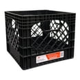 thumbnail image 3 of Juggernaut Storage 16QT Heavy-Duty Plastic Milk Crate Black with Built-in Handles, 3 of 11