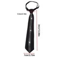 thumbnail image 7 of Vjnyvs Elegant Black Rhinestone Tie Adjustable Neck Ties For Women Men For Casual, Business Shirt Bowtie Accessories, 7 of 7