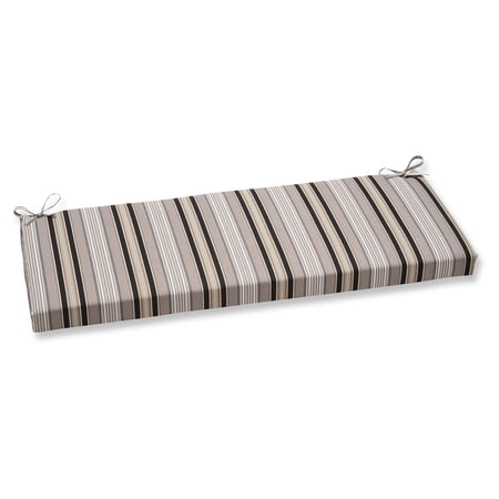 Pillow Perfect Outdoor/ Indoor Getaway Stripe Black Bench 