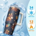 thumbnail image 4 of 30oz Holiday Tumbler with Lid and Straw, Red Snowflakes Stainless Steel Insulated Cup Gifts for Women Men, 4 of 5