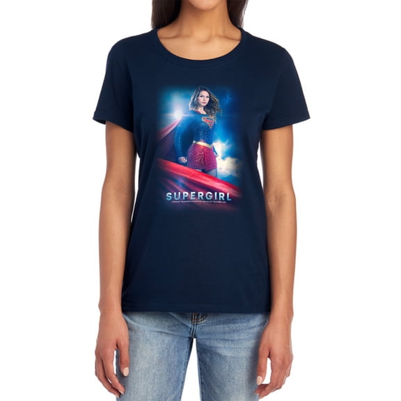 Supergirl Kara Zor El Women's T Shirt, Navy, Small
