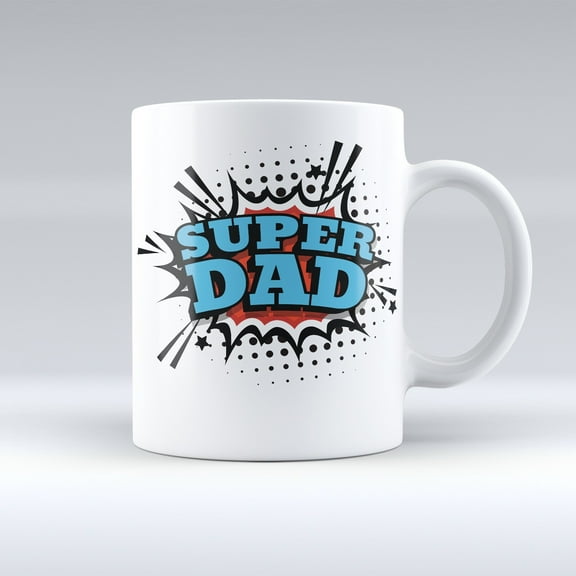 Super Dad Fathers Day Tea Cup Funny Graphic Gift For Dad Dady Coffee Mug