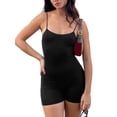 thumbnail image 1 of Diconna Women Solid Color Cami Playsuits Sleeveless Backless Short Bodycon Jumpsuits Summer Spaghetti Strap Rompers Clubwear, 1 of 9