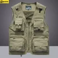 thumbnail image 3 of Chaleco táctico de pesca y senderismo para hombre, chaqueta sin mangas de malla para fotógrafo, 14 bolsillos, novedad de verano, 3 of 5
