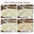 thumbnail image 7 of ODIKA 2'x3' Green Moss Geometric Design Washable Doormat Intricate Hand-Hooked Modern Patterns Non-Slip, Low Pile for Entryway, Kitchen, Laundry Room, 7 of 7
