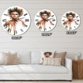 thumbnail image 4 of Designart 'Portrait Of African American Woman Xiii' Modern Wall Clock, 4 of 5