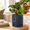 Midnight Blue-8 Inch, variant on Embossed Leaves Ceramic Planter 8 In Teal 27-a-q-8
