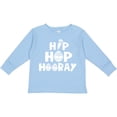 thumbnail image 3 of Inktastic Easter Hip Hop Hooray with Eggs and Carrot Boys or Girls Long Sleeve Toddler T-Shirt, 3 of 5
