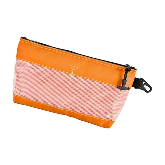 Clear PVC Industrial Grade Tool Storage Bag Metal Hook Smooth Zipper Outdoor Use
