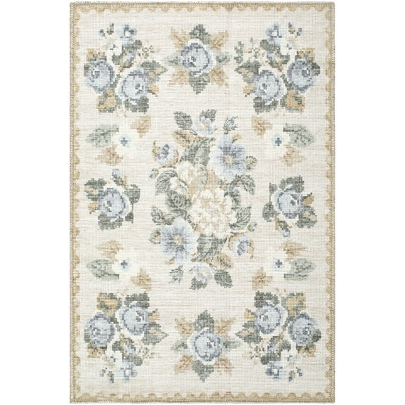 My Texas House Back to Campus Sage 2'7" x 4' Washable Area Rug