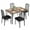 1+4 set retro color, variant on RONSHIN 3-Piece Dining Table and Chairs Set, Chamfer Design, Cushion Seats, Rustic Brown, Small Spaces