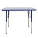 thumbnail image 3 of Factory Direct Partners FDP Rectangle Activity School and Office Table (24 x 36 inch), Standard Legs with Swivel Glides, Adjustable Height 19-30 inches; Quick Ship Single Box - Gray Top and Blue Edge, 3 of 4