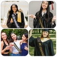 thumbnail image 3 of Miangastore Graduation Sash Satin Crown Headdress Silver 1 Set 63X3.7In, 3 of 8