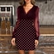 thumbnail image 2 of Vestido de fiesta con cuello en V elegante retro sexy de malla con estampado de puntos a la moda para mujer Pompotops hdfakjf7510, 2 of 6