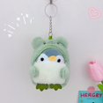 thumbnail image 4 of SmartBy Penguin Doll Pendant Soft Plush Stuff Toy Cartoon Animal Stainless Chain Keychain School Bag Shoulder Bag Decoration Pendant Keyring Key Holder, 4 of 7