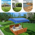 DUOSONG Wood Sandbox With Cover, Sand Box With 2 Bench Seats For Aged 3 ...