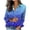 Blue, variant on Long Sleeve Blouses for Women Printed Casual Loose Cardigan Denim Jacket