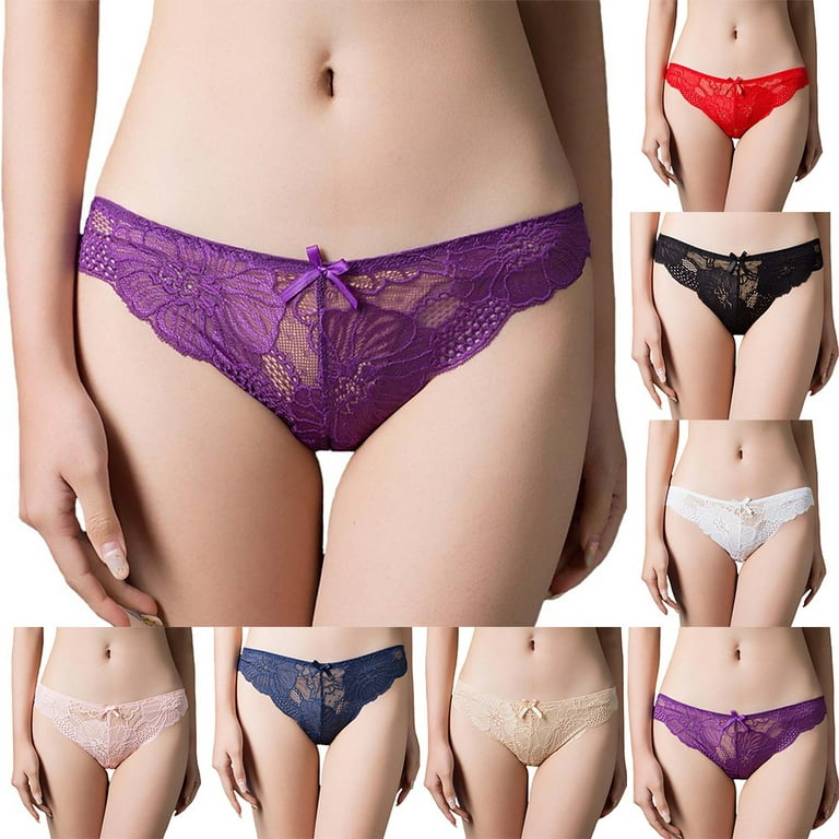 Womans Brazilian French Knickers Lace Panties Briefs Lingerie Plus Size