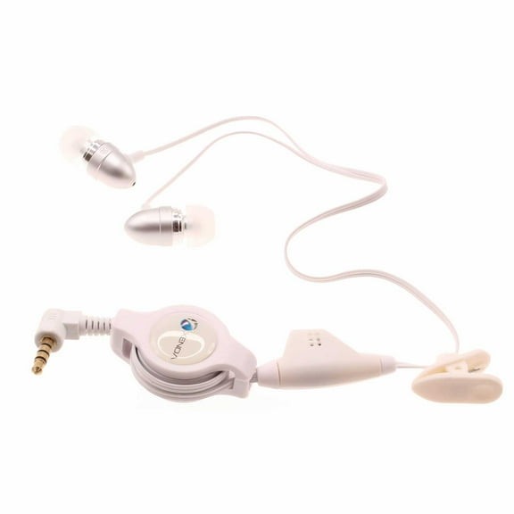 Wired Retractable Earphones for Jitterbug Smart3 Phone - Headphones Handsfree Mic Headset 3.5mm Earbuds X2V Compatible With Lively Jitterbug Smart 3 Model