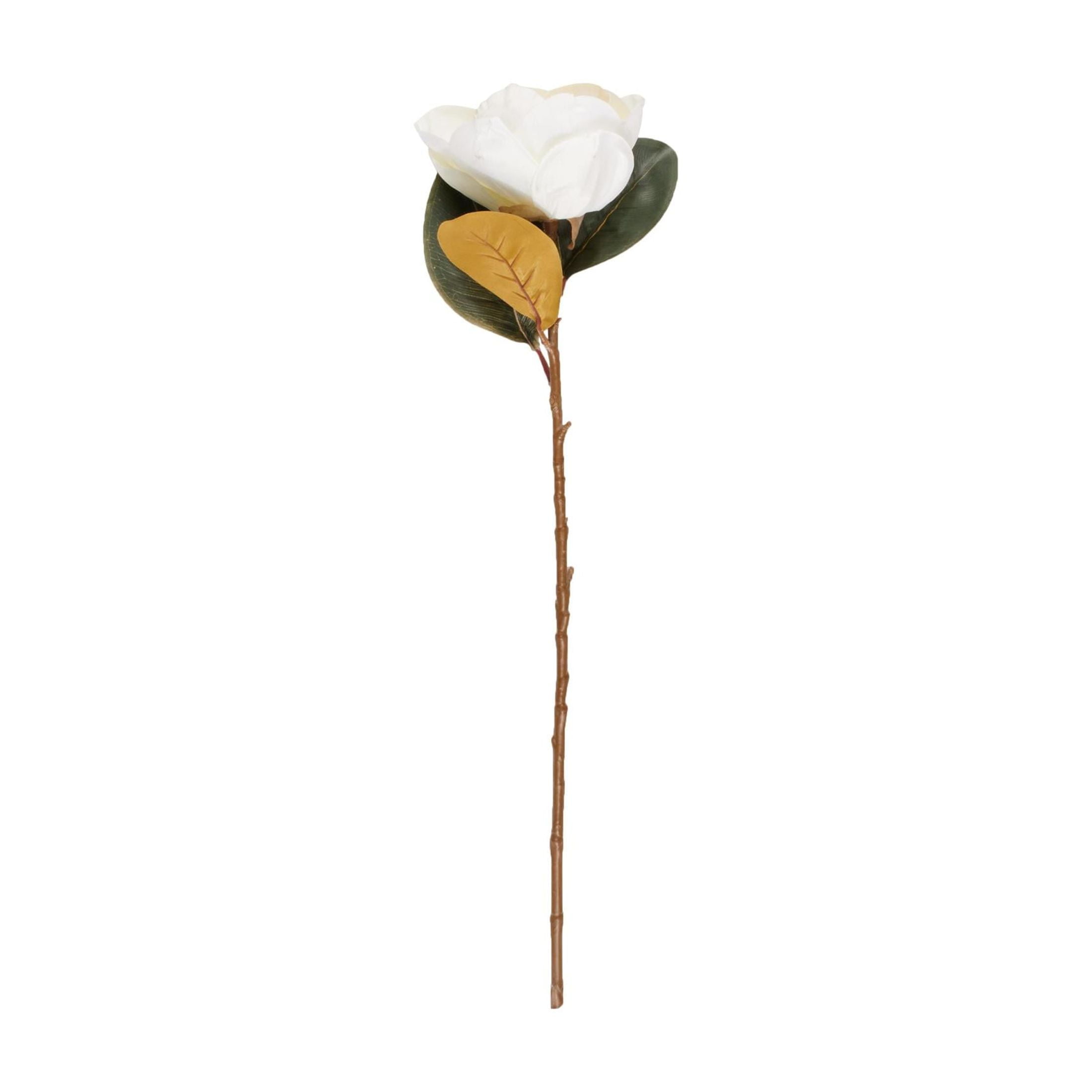 30" Plastic Floral Tall Magnolia Artificial Flower Stem, by DecMode (6 Count)