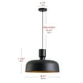 thumbnail image 4 of Aiwem 18 IN Matte Black Contemporary Pendant Light with Copper Gold Inside for Living Room Kitchen Island, 4 of 9