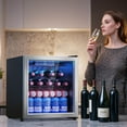 thumbnail image 2 of FOHERE 48 Can Beverage Refrigerator Cooler, 1.3 Cu.ft Mini Fridge, Wine Chiller for Bar/Office/Home, New, Reversible Door, 18.30x16.90x16.30 inches, 2 of 6