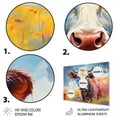 thumbnail image 3 of Designart "Countryside Palette Cow II" Animals Metal Wall Art, 3 of 5