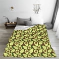 thumbnail image 5 of Fuzoiu Avocado Print Ultra-Soft Micro Fleece Blanket,All Seasons Flannel Throw, Lightweight Blanket for Bed, Sofa, Couch, Movie Night, Camping, and Travel-50"x40", 5 of 7